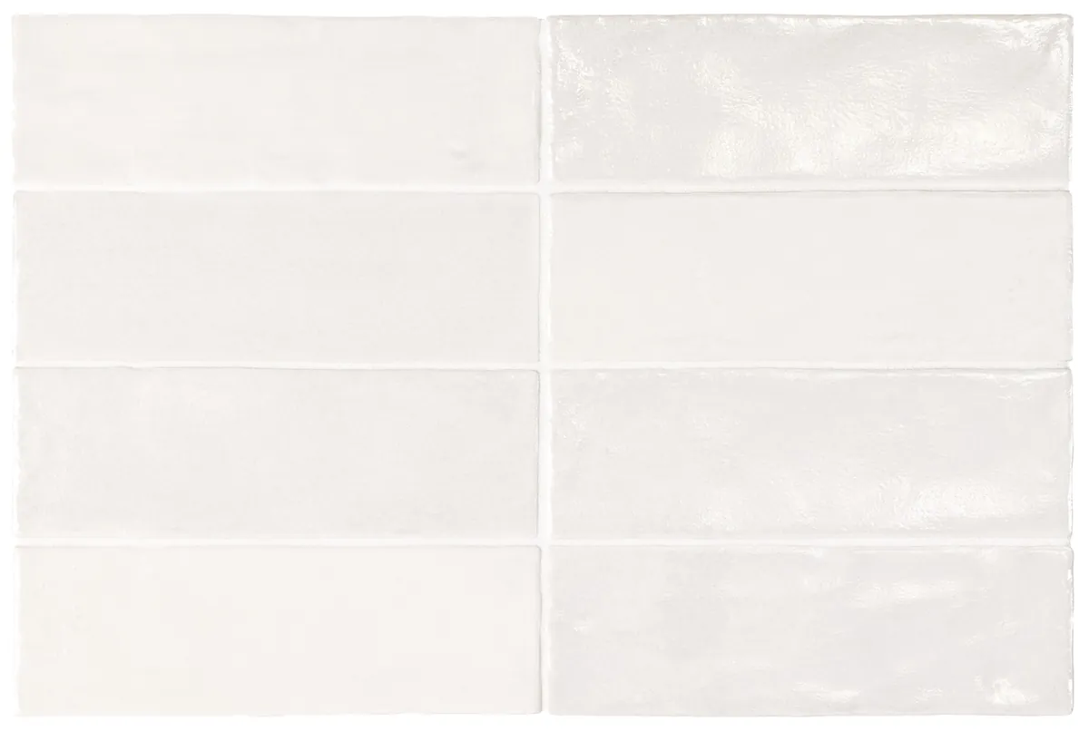 Equipe Mallorca White szatén csempe 6,5x20 cm