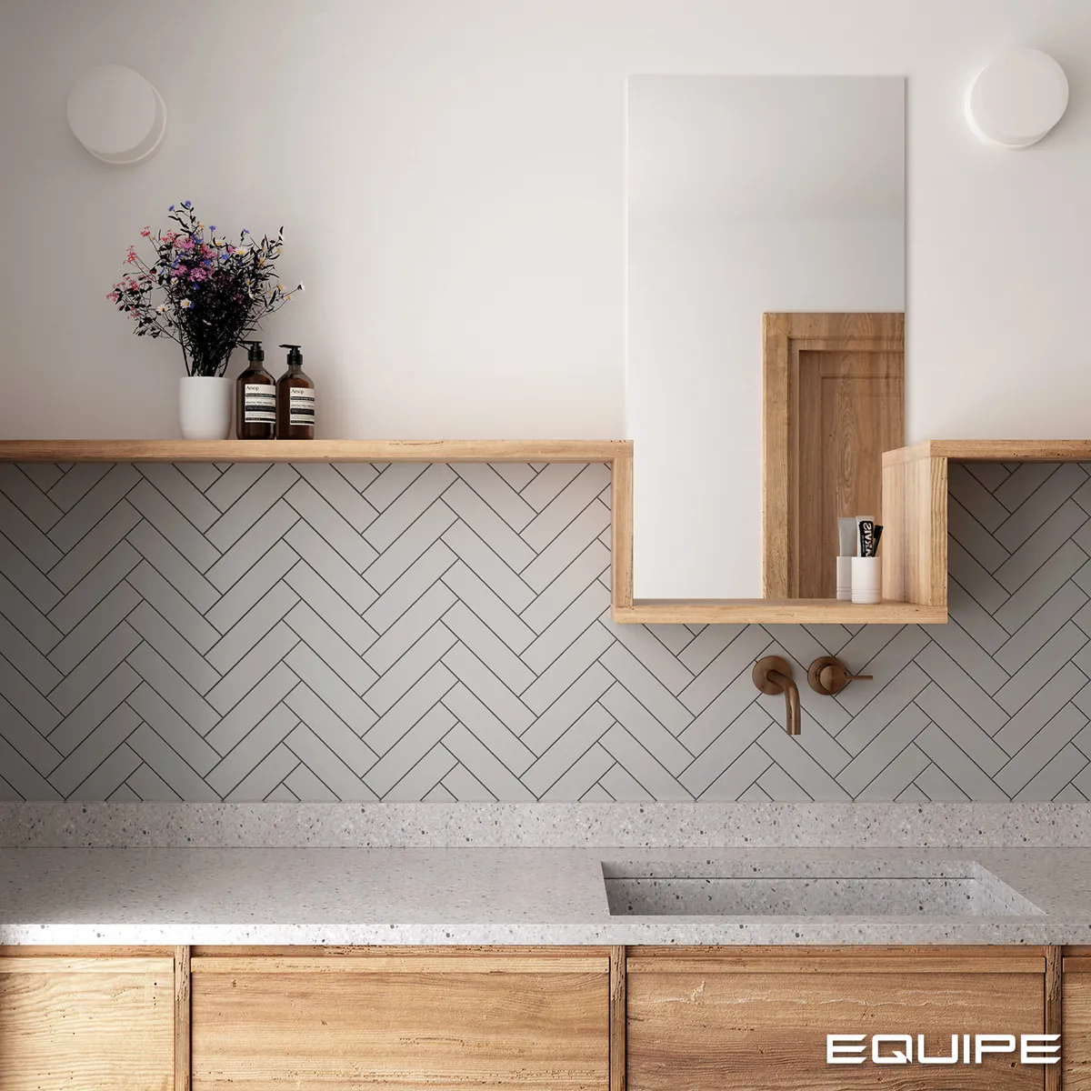 Equipe Costanova Grey matt csempe 5x20 cm