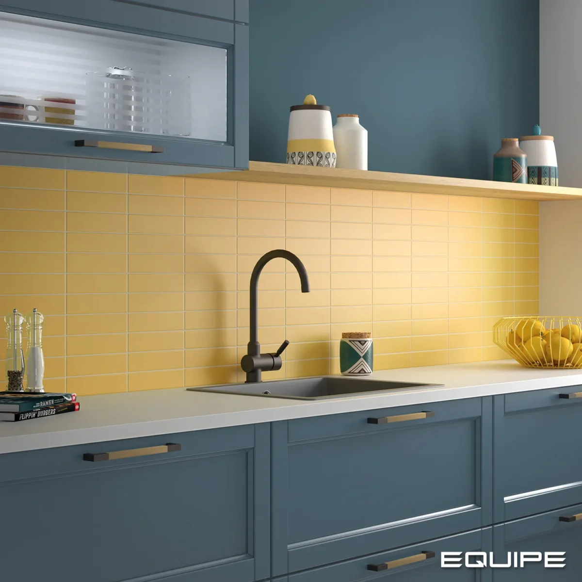 Equipe Costanova Praia Yellow matt csempe 5x20 cm