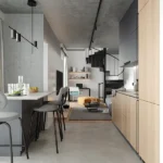 Tubadzin Grey Pulpis csempe enteriőrben