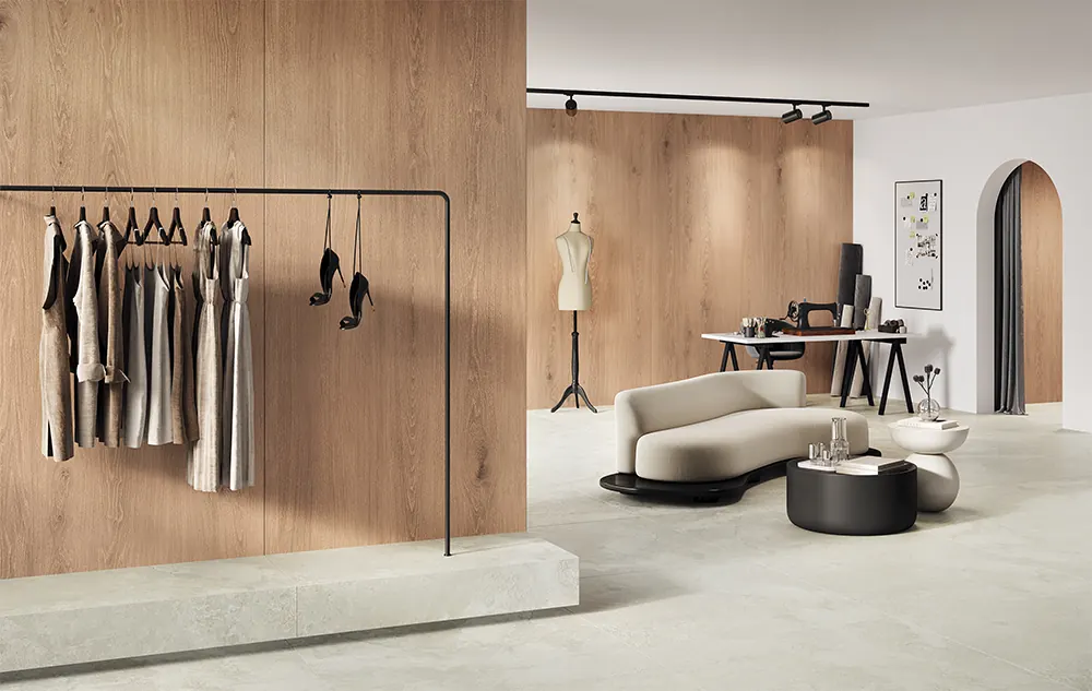 Tubadzin Honey Wood Beige csempe, járólap, burkolat enteriőr