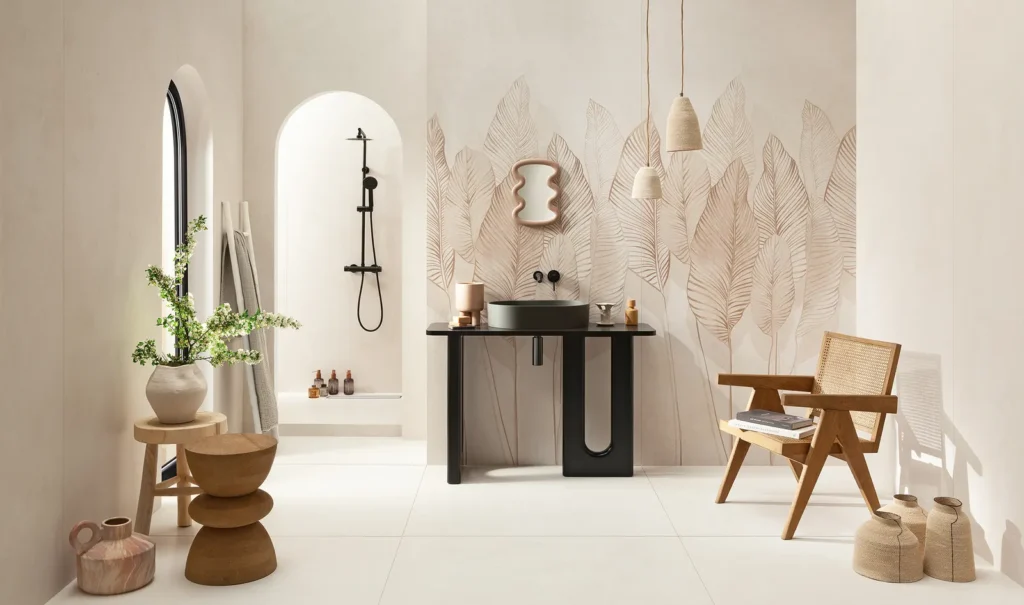 Tubadzin Mild Clay csempe, járólap, burkolat enteriőr