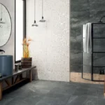 Tubadzin Modern Basalt csempe enteriőrben