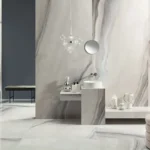 Tubadzin White Opal csempe és járólap enteriőrben