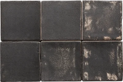 Equipe Altea Black fényes csempe 10x10 cm