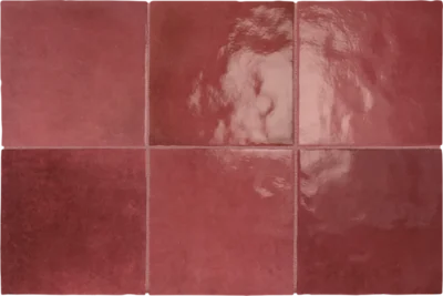 Equipe Artisan Burgundy fényes csempe 13,2x13,2 cm