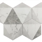 Equipe Carrara Hexagon Peak matt dekorcsempe 17,5x20 cm