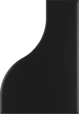 Equipe Curve Black matt csempe 8,3x12 cm