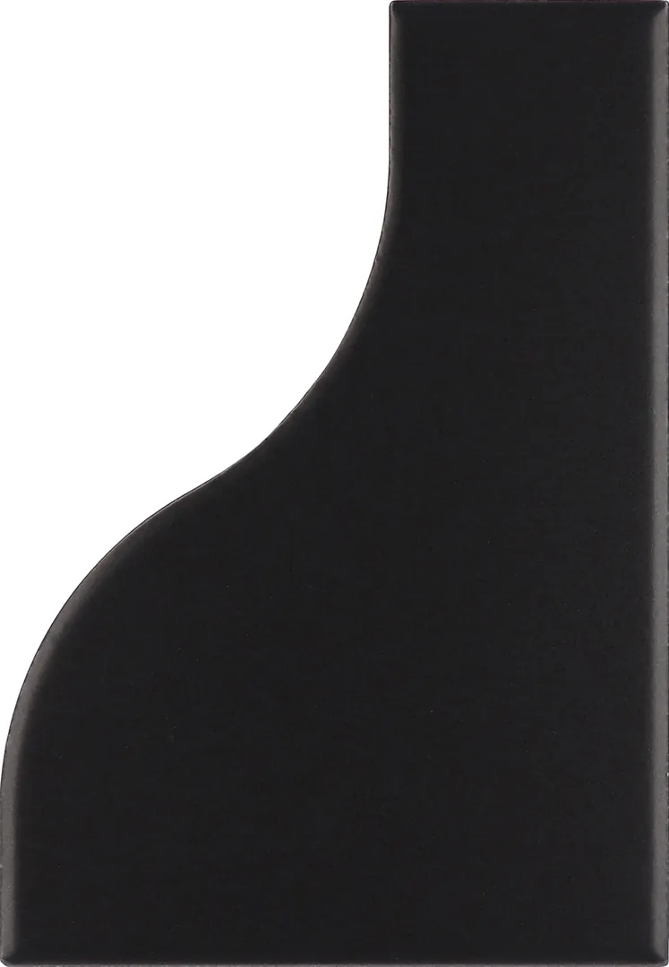 Equipe Curve Black matt csempe 8,3x12 cm