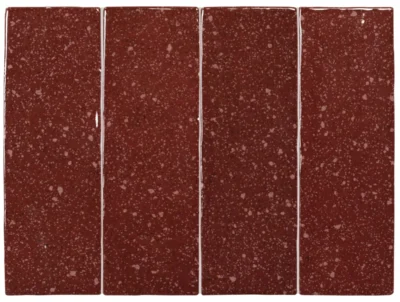 Equipe Dots Burgundy fényes csempe 5x15 cm