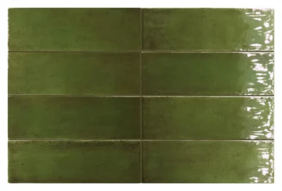 Equipe Fango Green fényes csempe 5x15 cm