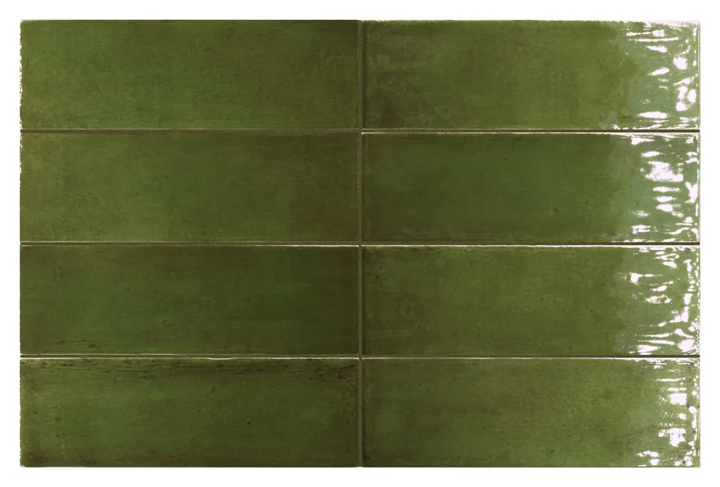 Equipe Fango Green fényes csempe 5x15 cm