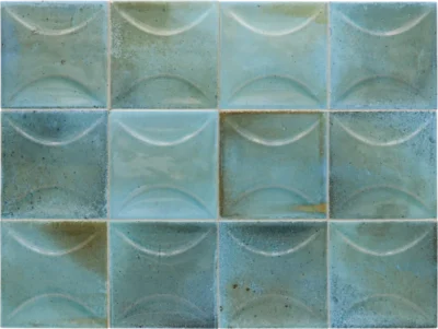 Equipe Hanoi Arco Sky Blue fényes csempe 10x10 cm