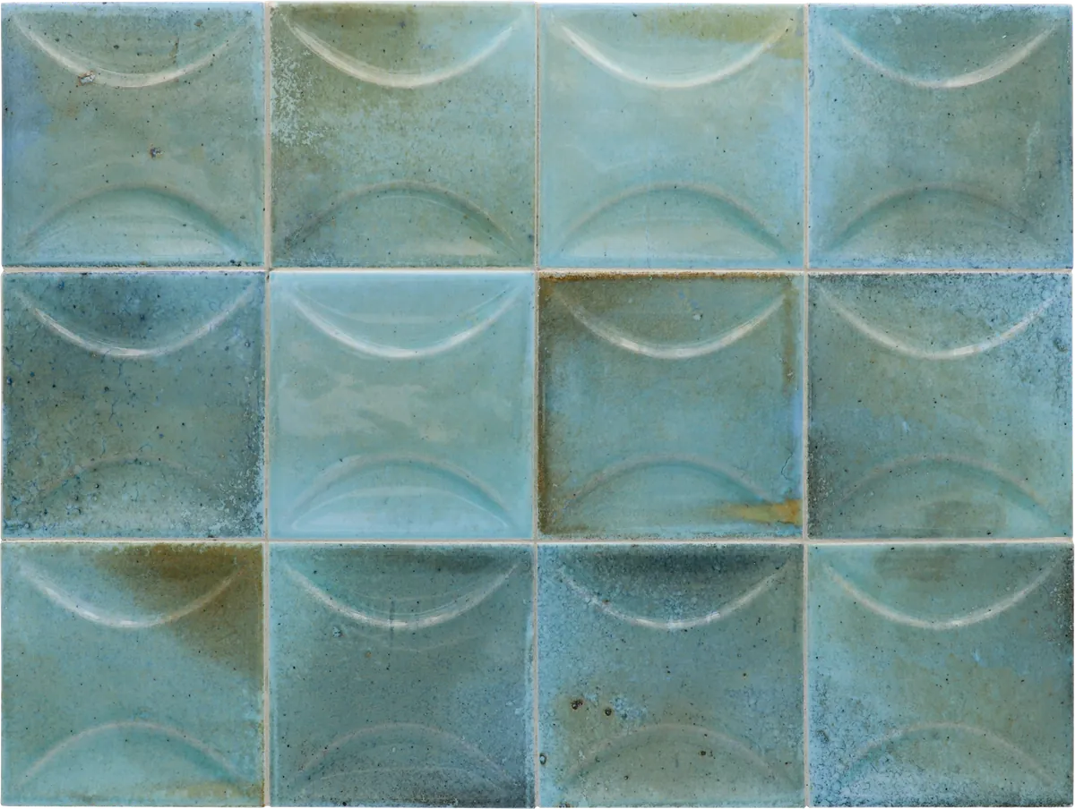 Equipe Hanoi Arco Sky Blue fényes csempe 10x10 cm