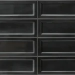 Equipe Island Frame Black fényes dekorcsempe 6,5x20 cm