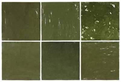 Equipe La Riviera Botanical Green fényes csempe 13,2x13,2 cm