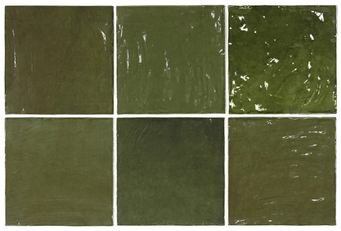 Equipe La Riviera Botanical Green fényes csempe 13,2x13,2 cm