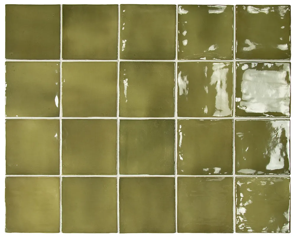 Equipe Manacor Basil Green fényes csempe 10x10 cm
