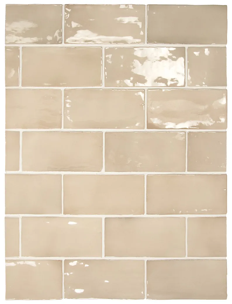 Equipe Manacor Beige Argile fényes csempe 7,5x15 cm