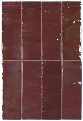Equipe Marea Dark Merlot fényes csempe 5x15 cm
