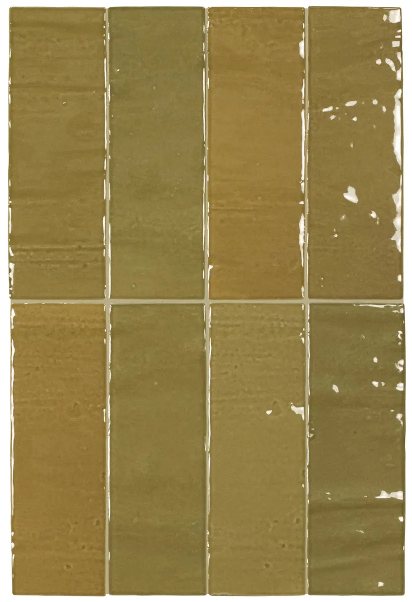 Equipe Marea Ecru Olive fényes csempe 5x15 cm