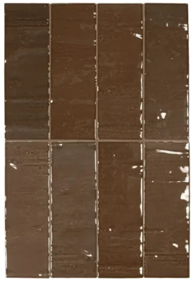 Equipe Marea Seal Brown fényes csempe 5x15 cm
