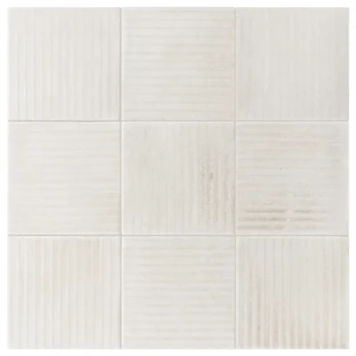 Equipe Raku Line White matt dekorcsempe 10x10 cm