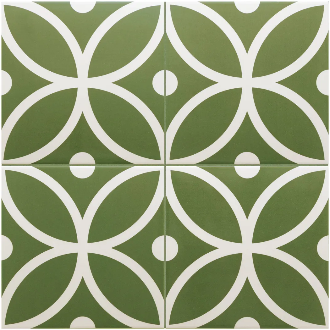 Equipe Rivoli Bergen Verde matt dekorcsempe 20x20 cm