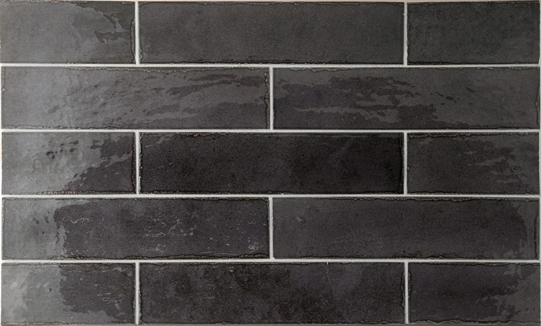 Equipe Tribeca Basalt fényes csempe 6x24,6 cm