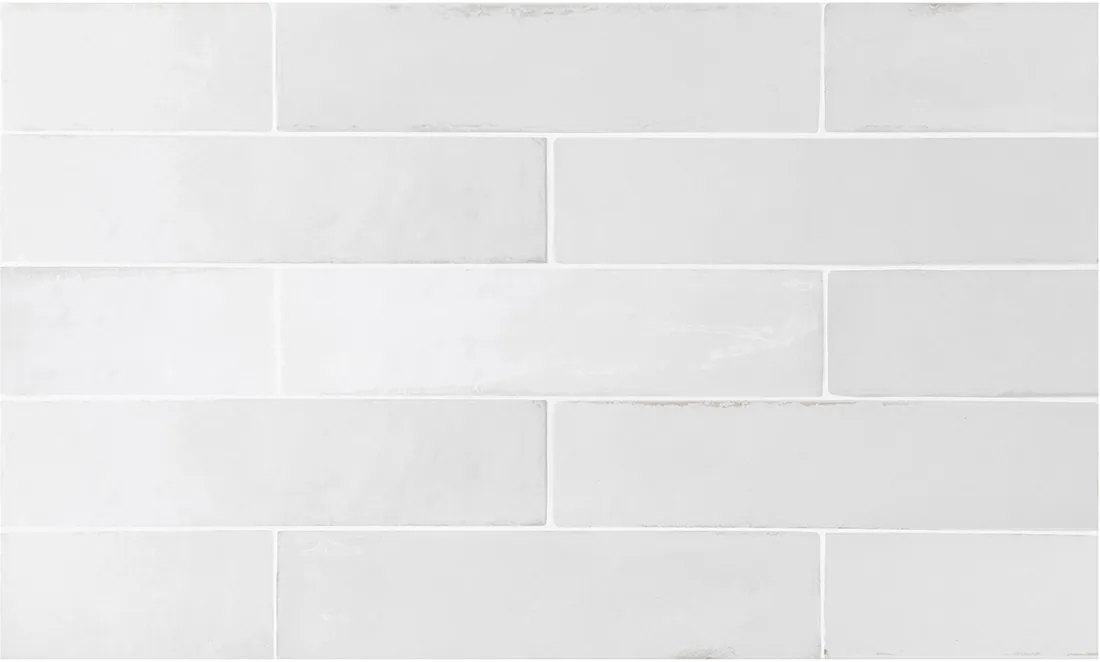 Equipe Tribeca Gypsum White fényes csempe 6x24,6 cm