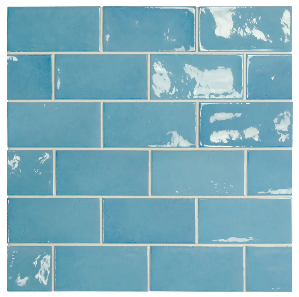 Equipe Village Azure Blue fényes csempe 6,5x13,2 cm