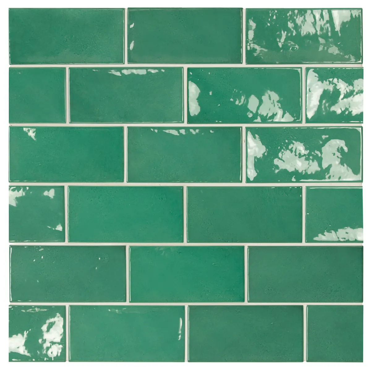 Equipe Village Esmerald Green fényes csempe 6,5x13,2 cm