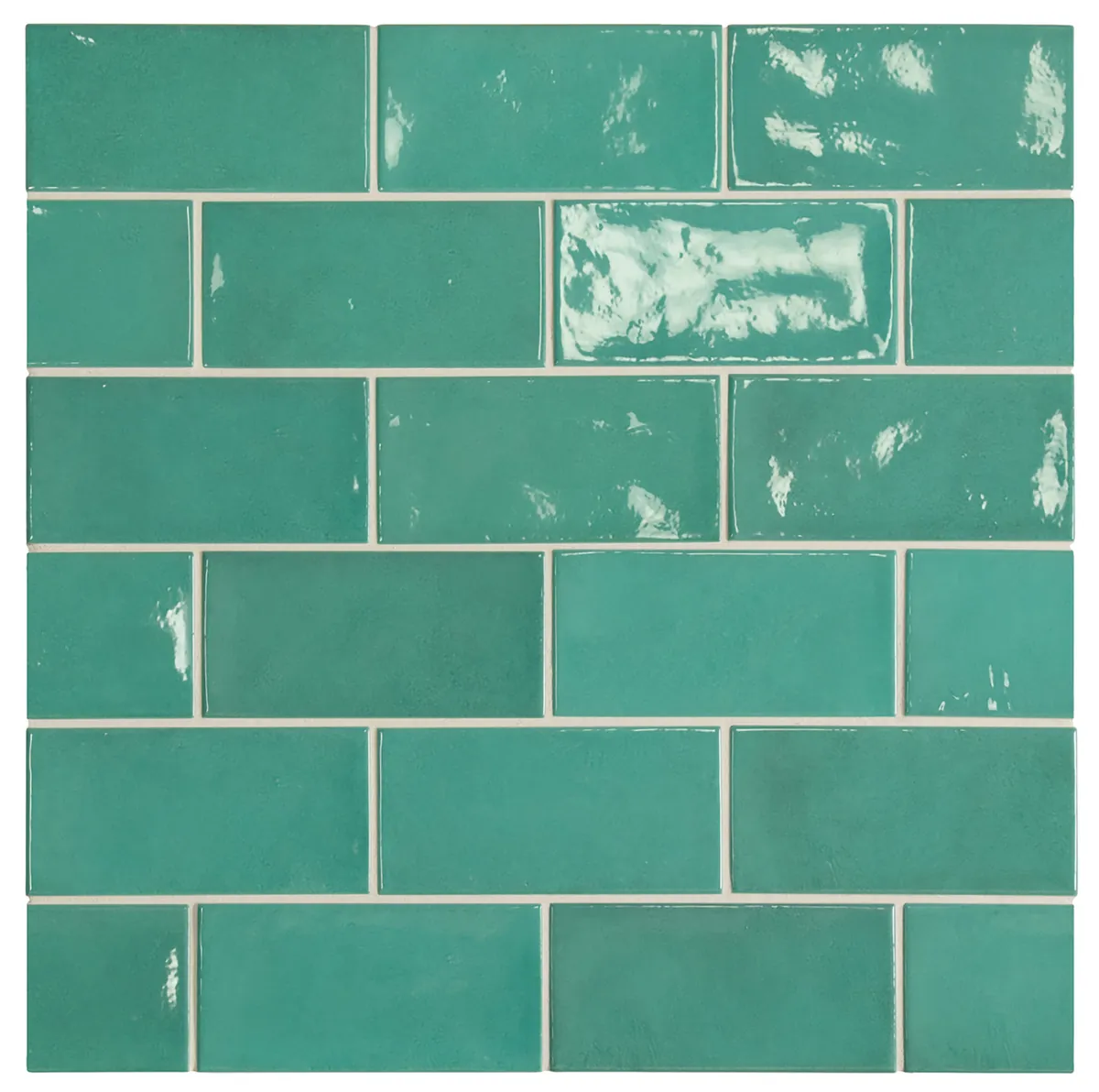 Equipe Village Teal fényes csempe 6,5x13,2 cm