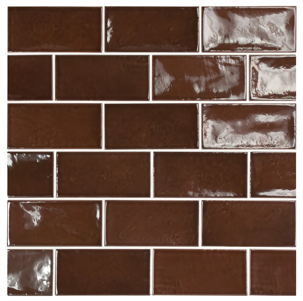 Equipe Village Walnut Brown fényes csempe 6,5x13,2 cm