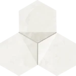 Tubadzin Boho Scoria White matt-fényes mozaik 16,5x19,2 cm