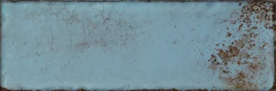 Tubadzin Curio Blue Mix C fényes strukturált csempe 7,8x23,7 cm