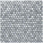 Tubadzin Drops Metal Silver Hex matt mozaik 30x30,2 cm
