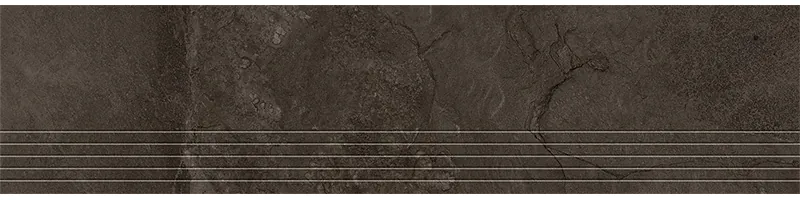 Tubadzin Grand Cave Brown lépcsőlap 29,6x119,8 cm