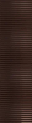 Tubadzin Groove Brown 1 fényes strukturált csempe 7,8x29,8 cm