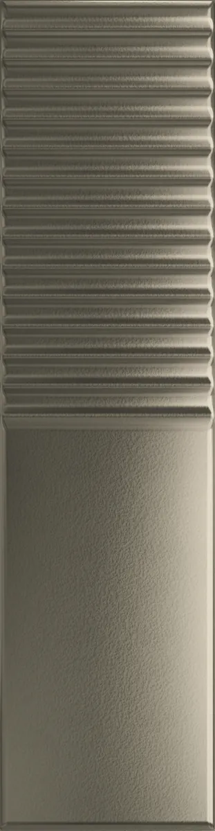 Tubadzin Groove Metallic 2 fényes strukturált csempe 7,8x29,8 cm