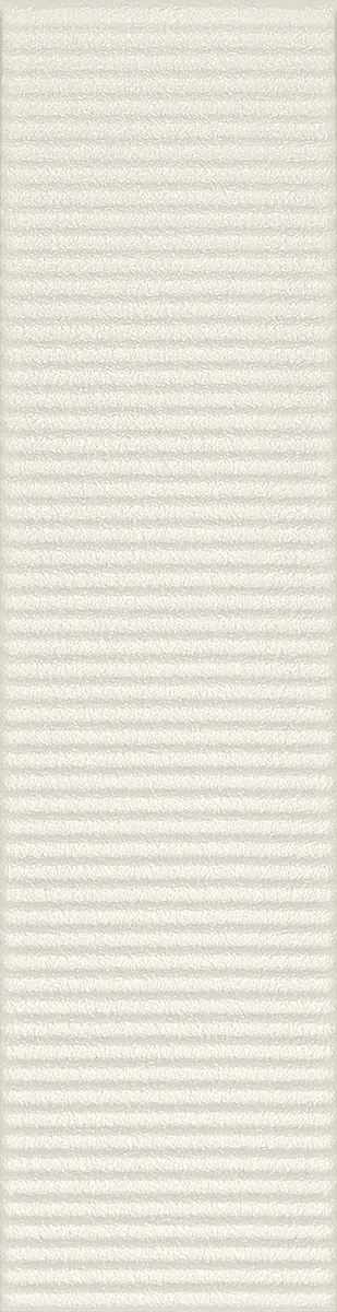 Tubadzin Groove White Sugar 1 fényes strukturált csempe 7,8x29,8 cm