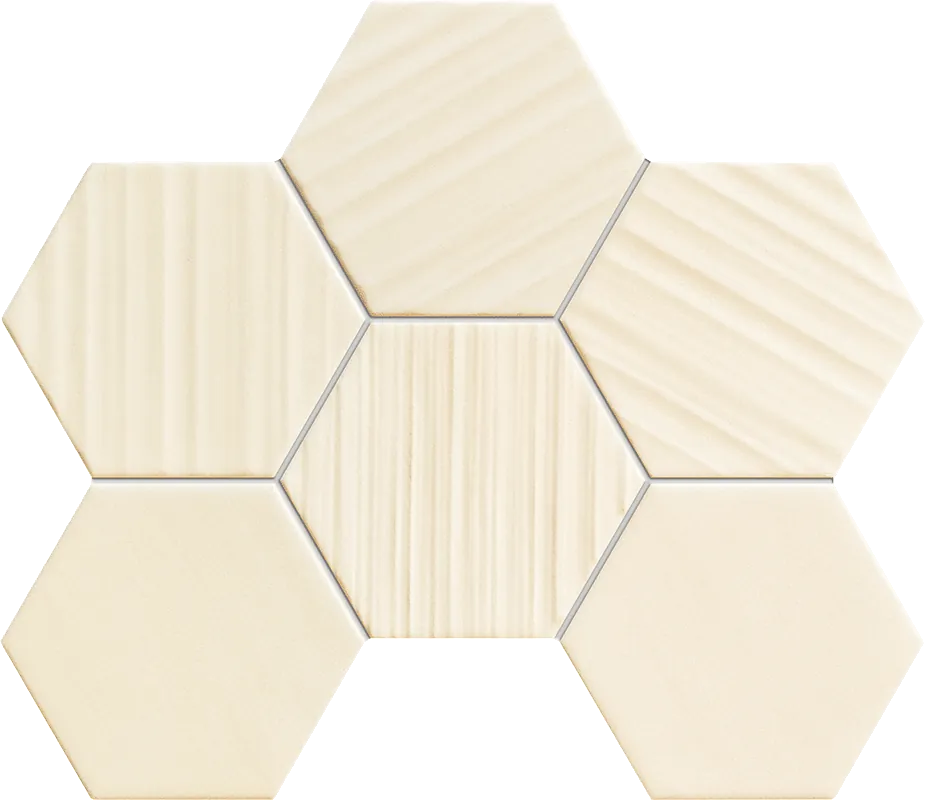 Tubadzin Horizon Hex Ivory matt-fényes mozaik 22,1x28,9 cm