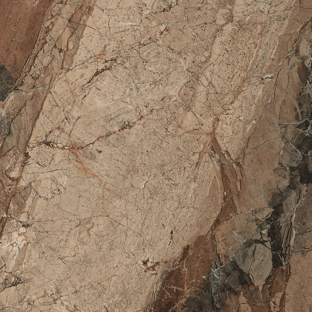 Tubadzin Lounge Stone Brown szatén strukturált gres járólap 119,8x119,8 cm