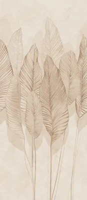 Tubadzin Mild Clay Leaves matt dekor járólap 119,8x274,8 cm