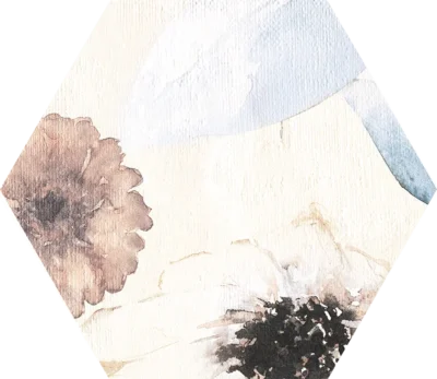 Tubadzin Mild Garden Hex matt dekorcsempe 19,2x22,1 cm