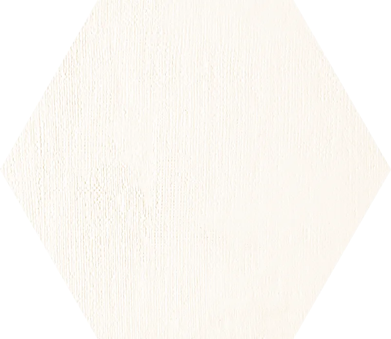 Tubadzin Mild Garden White Hex matt dekorcsempe 19,2x22,1 cm