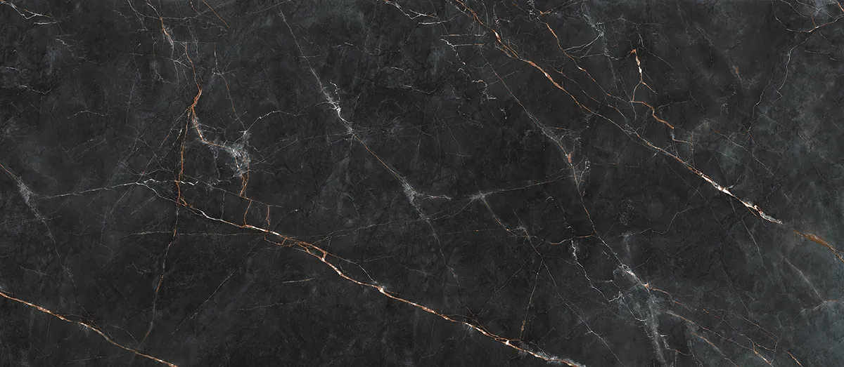 Tubadzin Shinestone Black polírozott gres járólap 119,8x274,8 cm