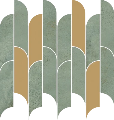 Tubadzin Tissue Green matt-fényes mozaik 27,2x29,8 cm