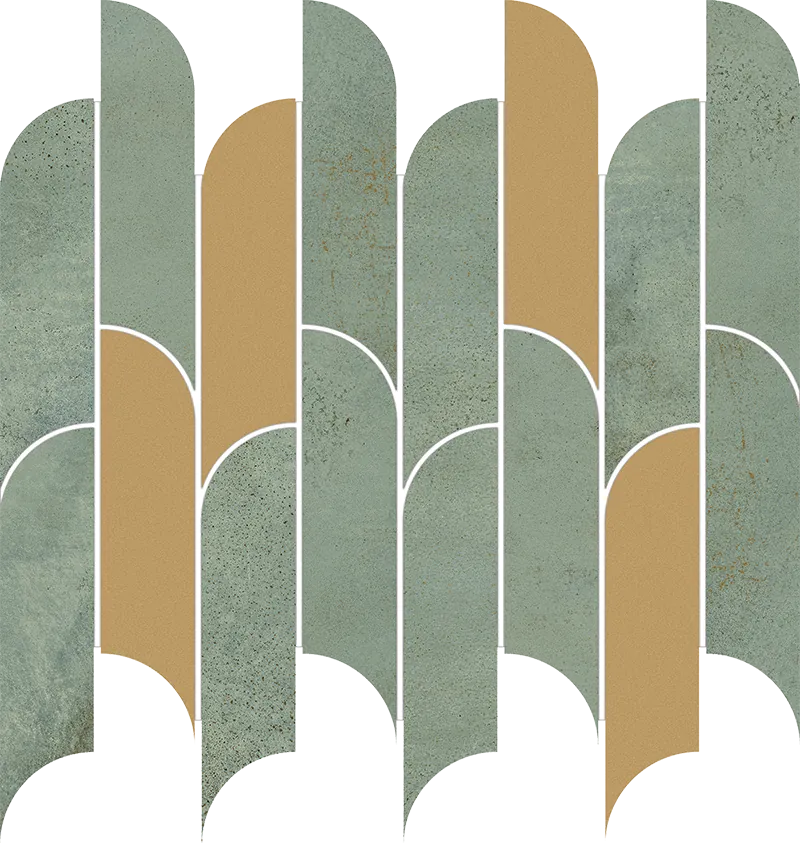 Tubadzin Tissue Green matt-fényes mozaik 27,2x29,8 cm