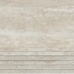 Tubadzin Travertino lépcsőlap 29,6x119,8 cm